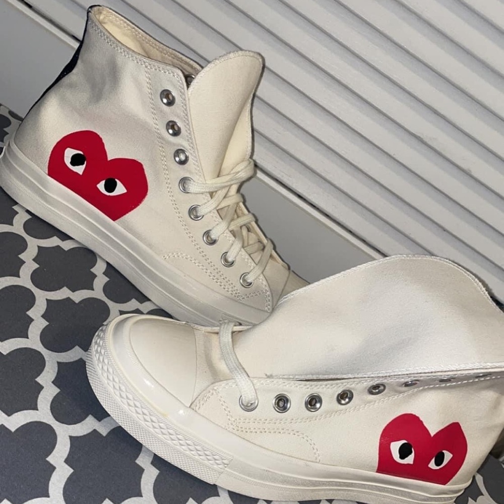 (Converse x Comme Des Garcons PLAY All Star Chuck '70 Hi - White)